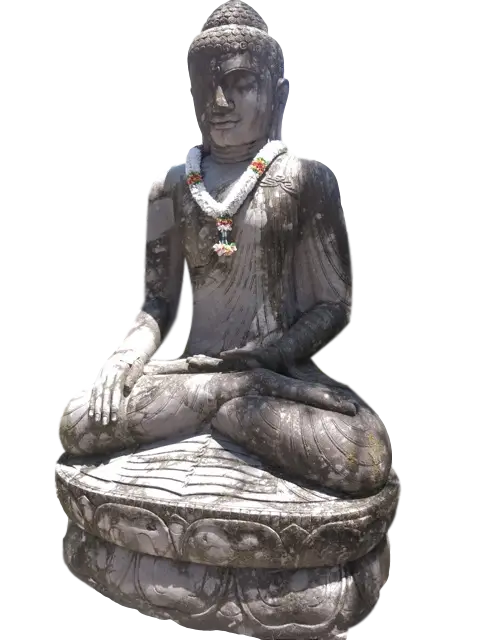 Stone Buddha Statue in Meditative Posture