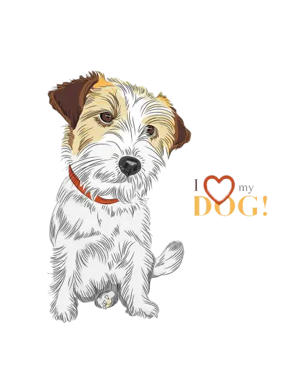 I Love My Dog - White Dog