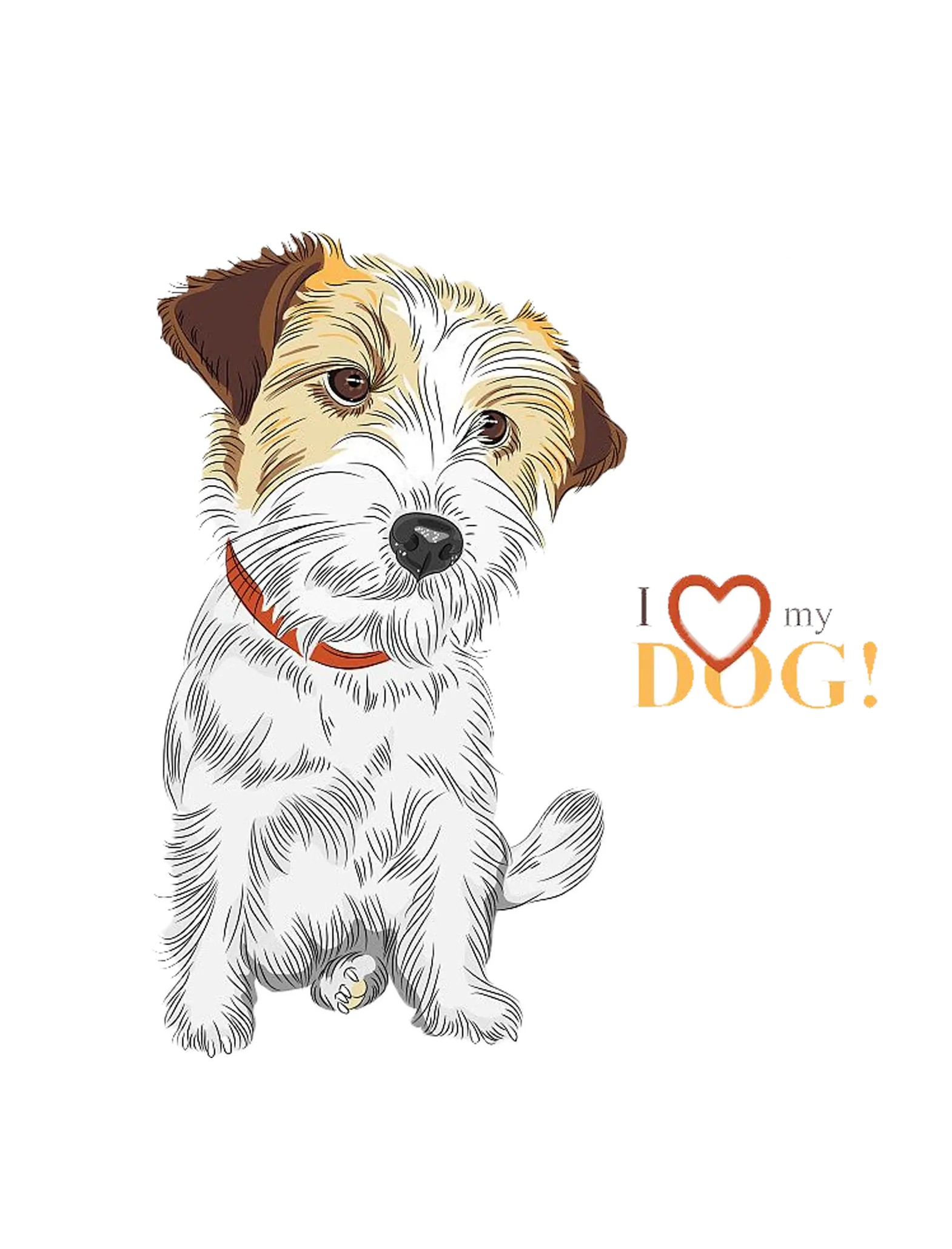 I Love My Dog - White Dog