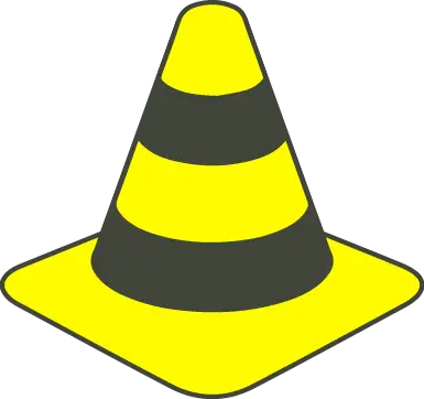 Bright Yellow Traffic Cone Marker