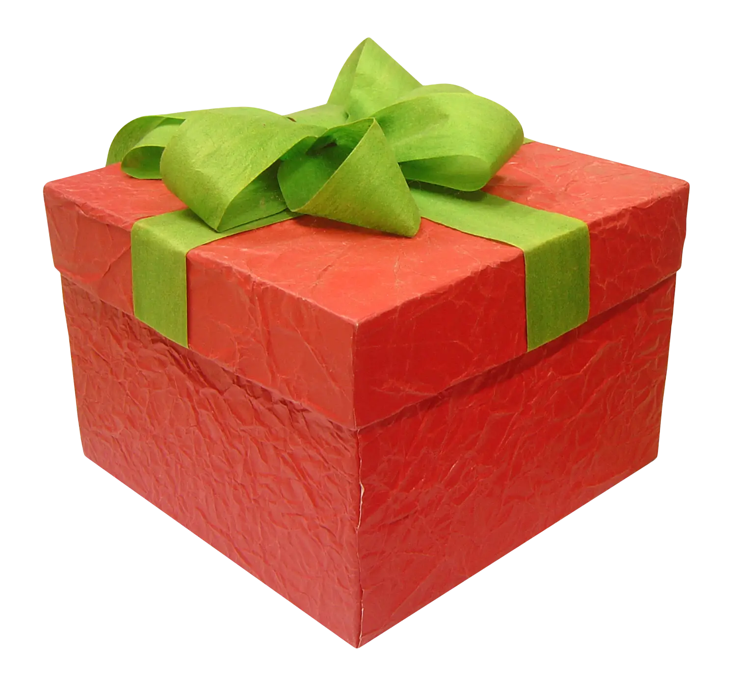 Red Gift Box with Green Ribbon
