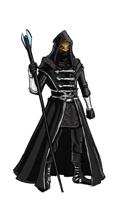 Mysterious Wizard in Black Robe