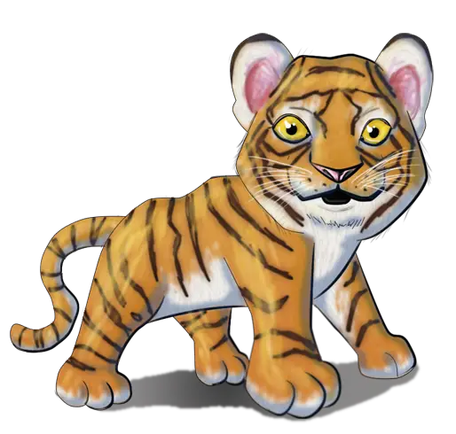 Cute Cartoon Tiger Illustration