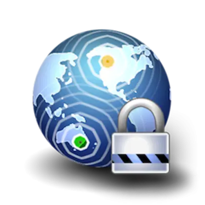 Globe with Security Lock Icon
