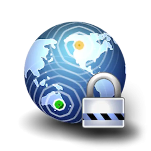 Globe with Security Lock Icon