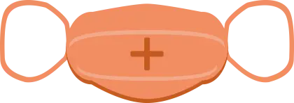 Orange Medical Face Mask