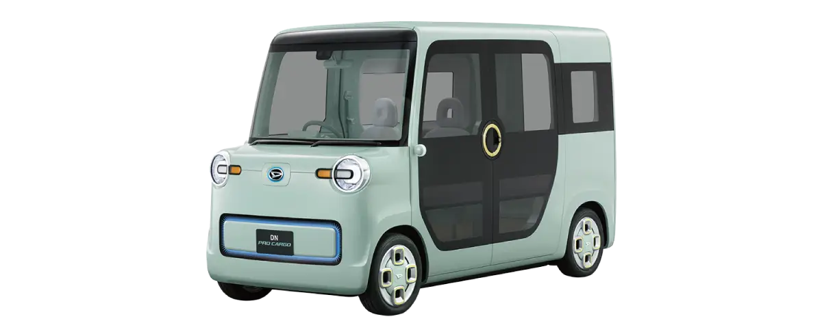 Light Blue Compact Electric Car
