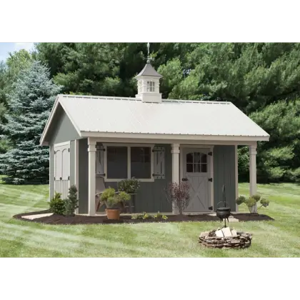 Charming Small Garden Shed with Landscaping