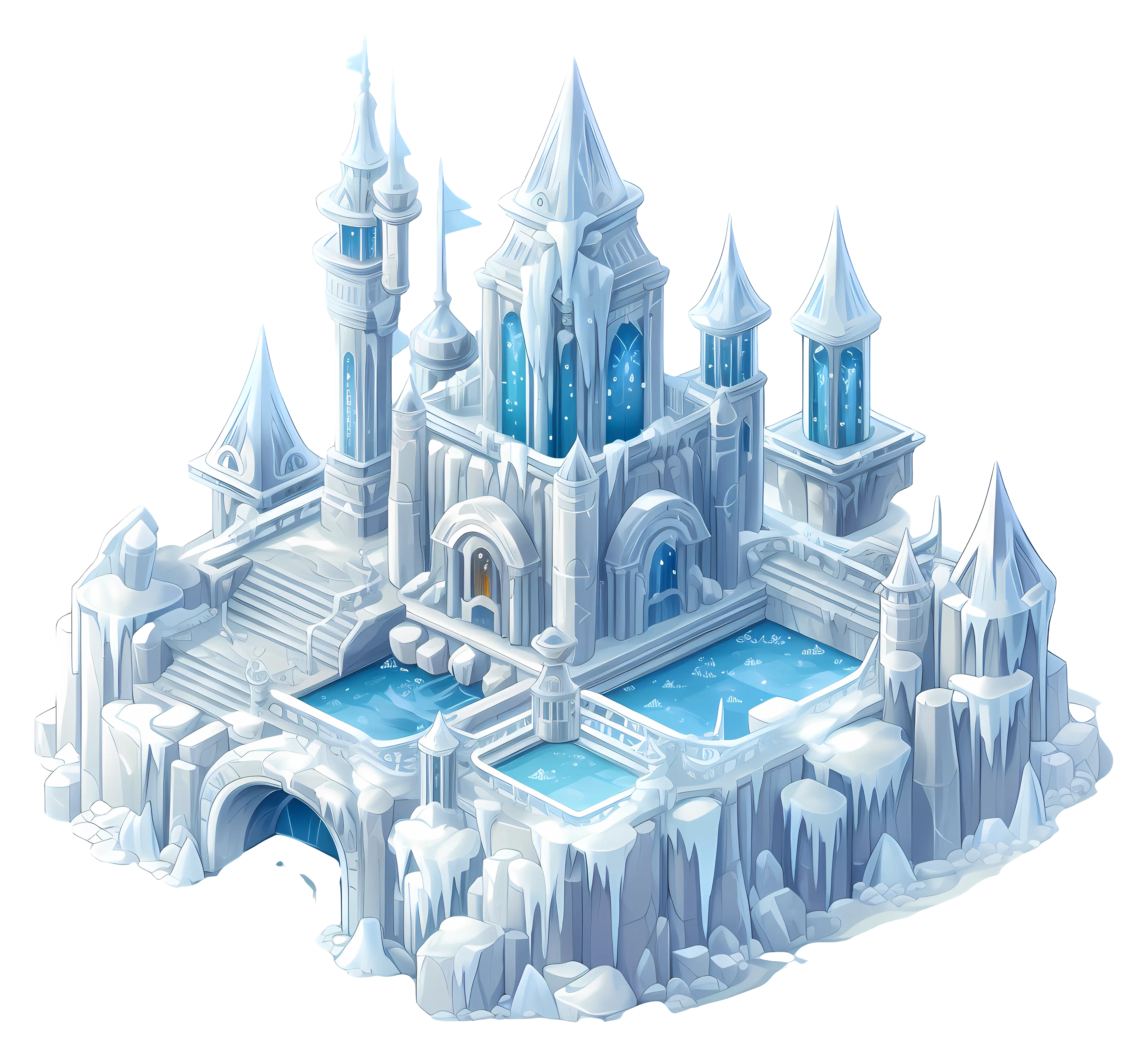 Fantasy Icy Castle Illustration