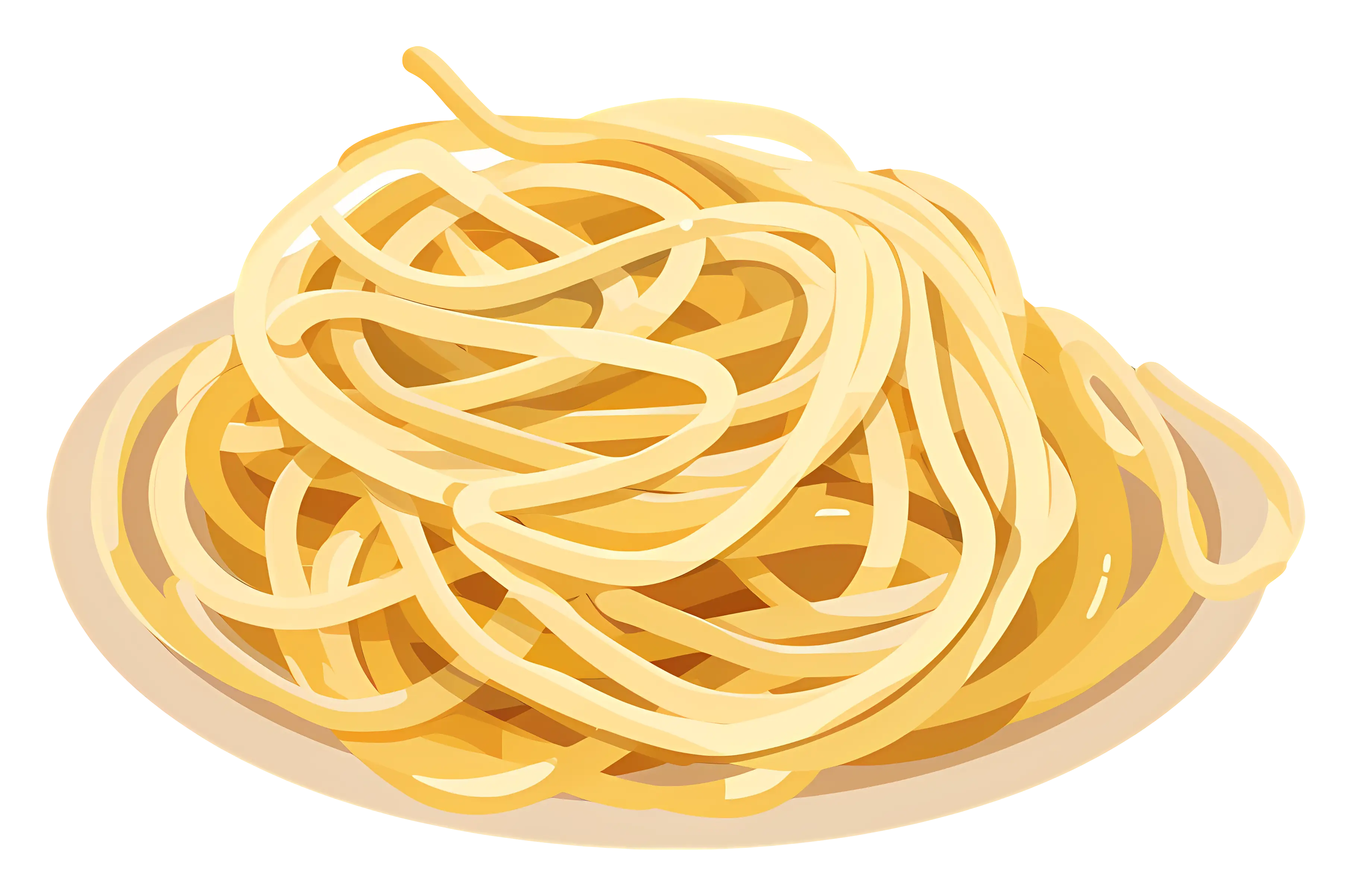 Illustration of a Delicious Plate of Spaghetti