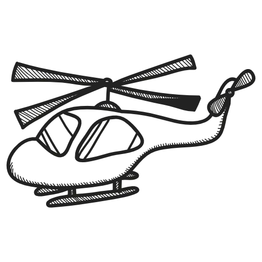 Sketched Helicopter Illustration