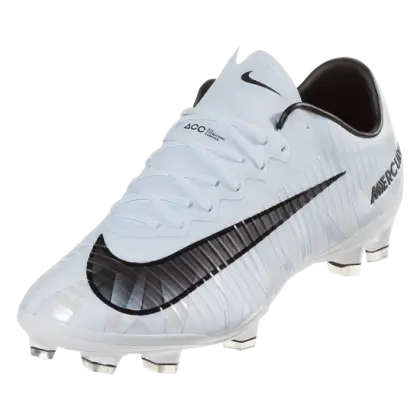 White Nike Football Shoe with Sleek Design
