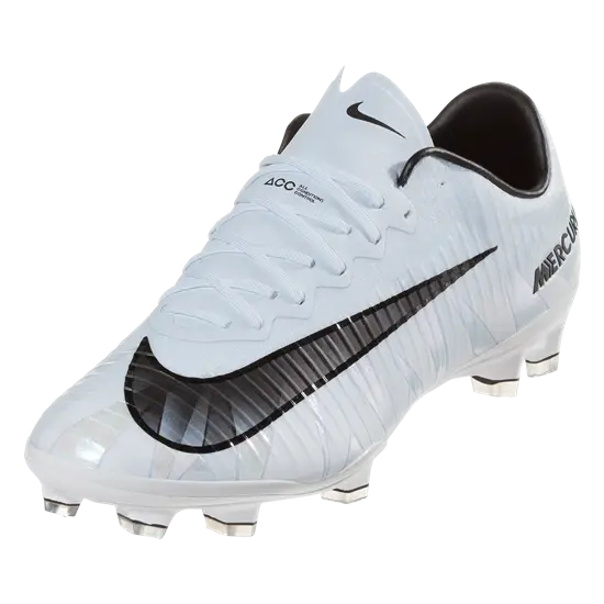 White Nike Football Shoe with Sleek Design