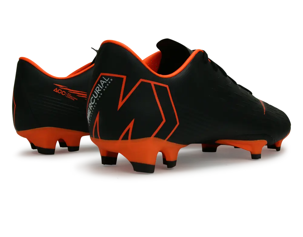 Black and Orange Soccer Cleats Design