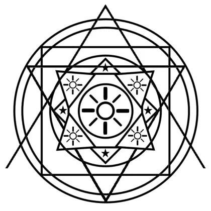 Sacred Geometry Abstract Line Art