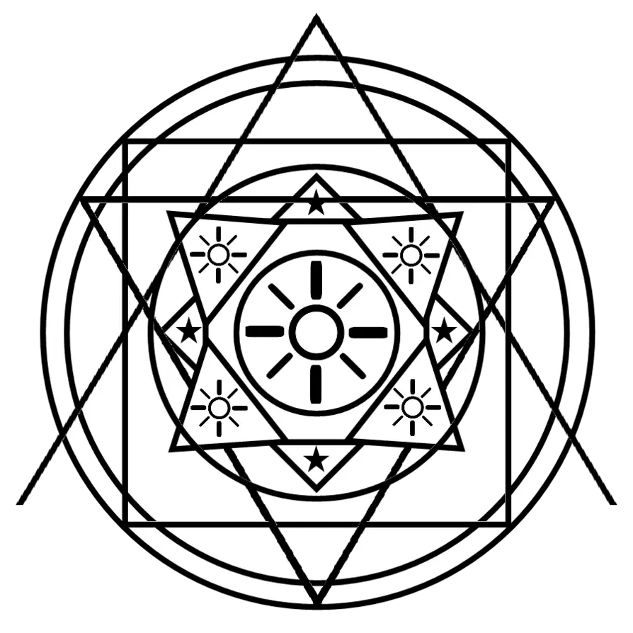 Sacred Geometry Abstract Line Art