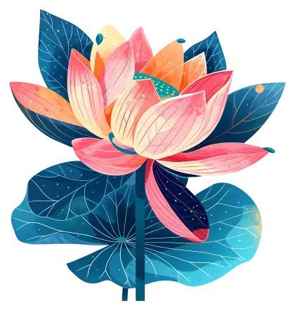 Beautiful Lotus Flower Illustration