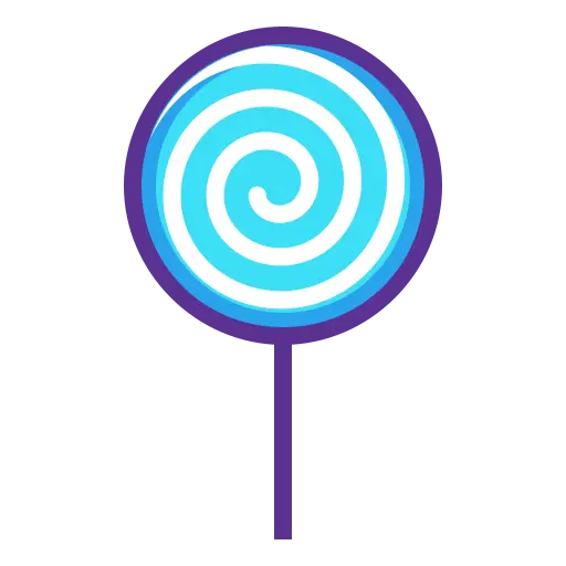 Blue Swirled Lollipop Design