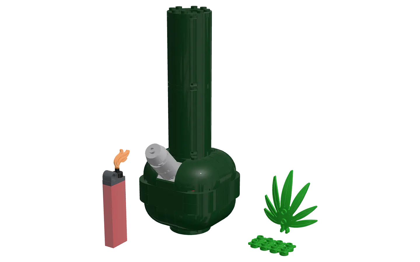 Bong with Lighter and Weed