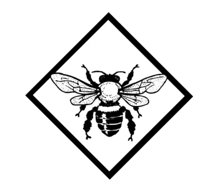 Black and White Bee Illustration