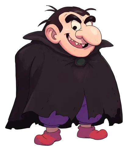 Cartoon Villain with Cloak