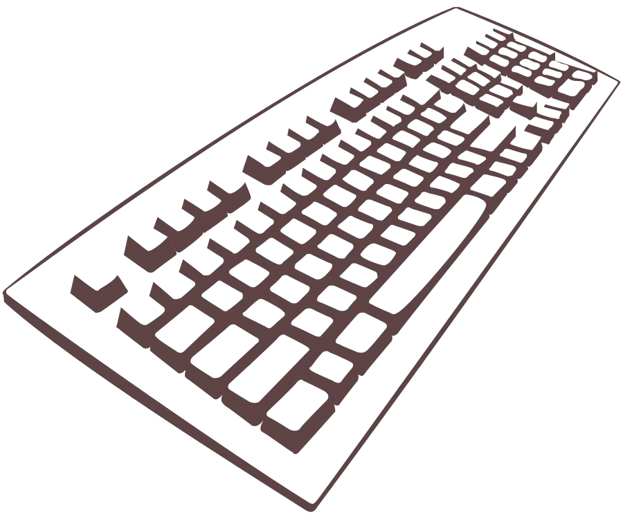 Keyboard Outline Illustration for Technology Design