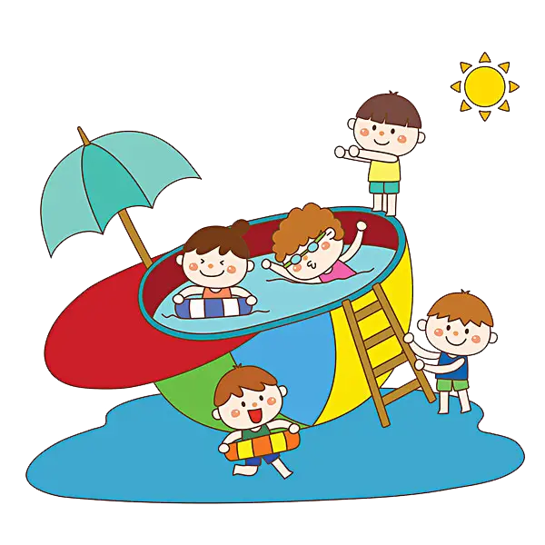 Children Playing in a Pool