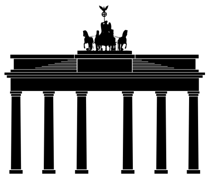 Silhouette of Brandenburg Gate