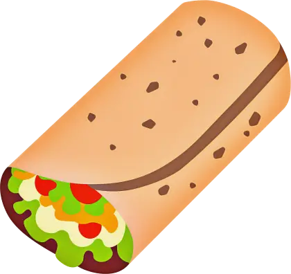 Burrito Illustration with Filling