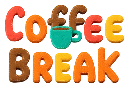 Colorful Coffee Break Text Design