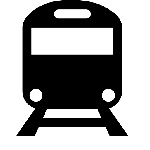 Black Train Icon for Design