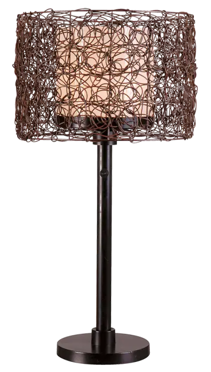 Stylish Table Lamp with Wire Shade