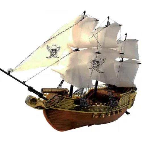 Model Pirate Ship with Sails