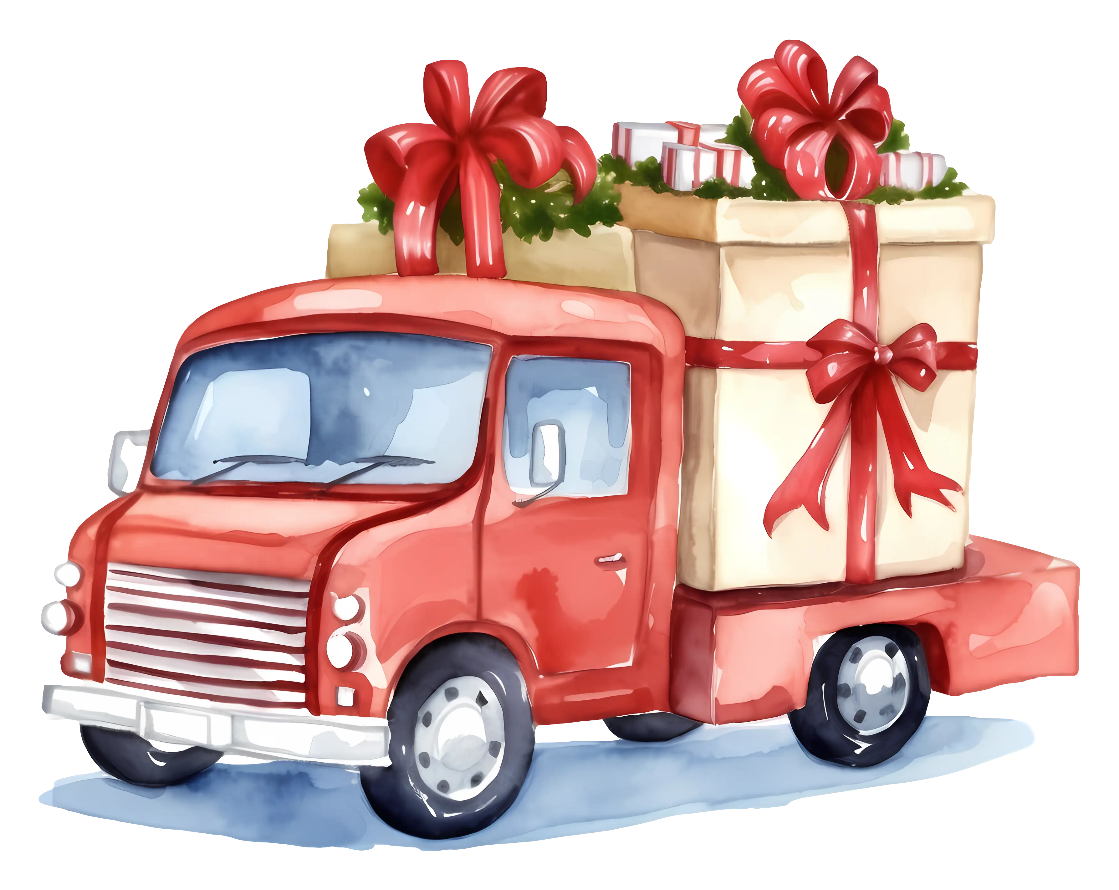 Holiday Gift Truck Loaded with Presents