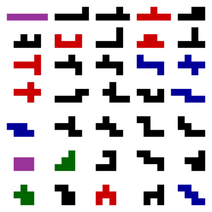 Colorful Tetris Game Pieces