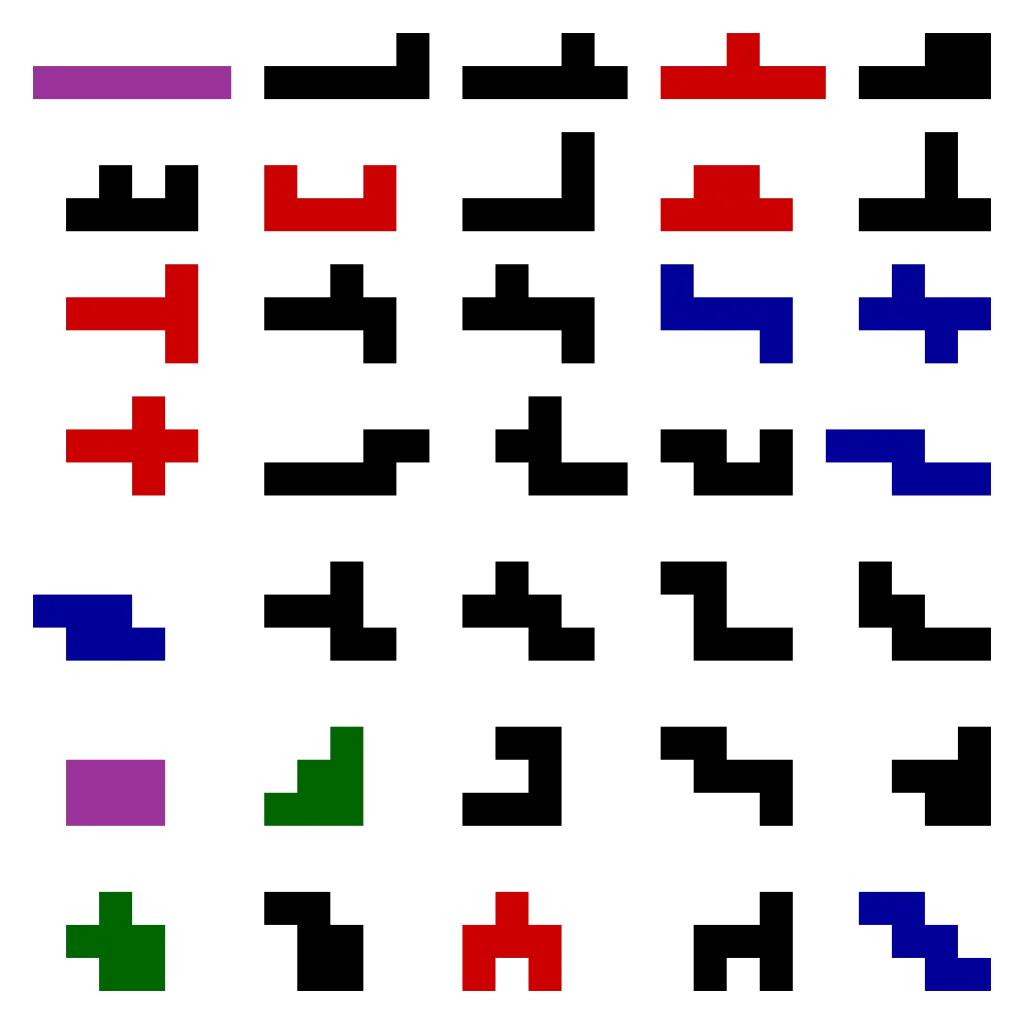 Colorful Tetris Game Pieces