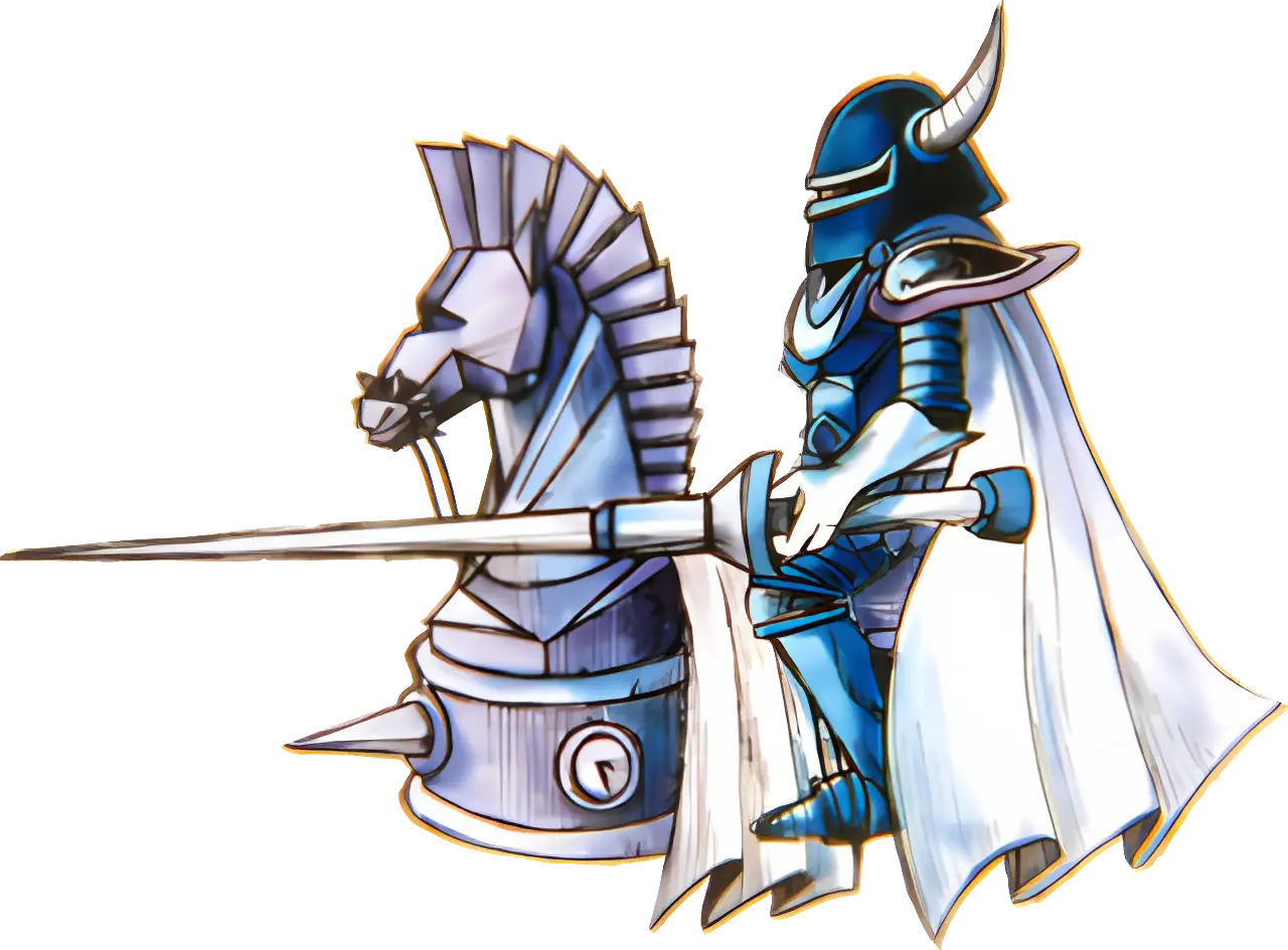 Medieval Knight and Horse Illustration