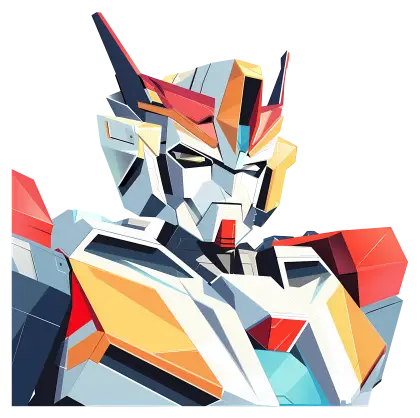 Colorful robot character
