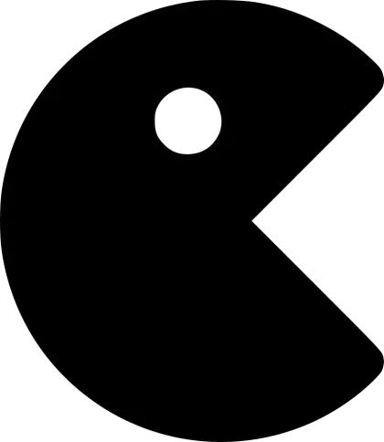 Black Pac-Man Icon