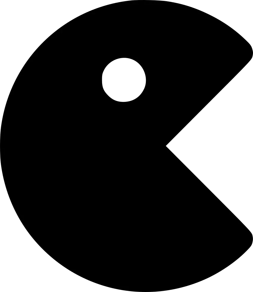 Black Pac-Man Icon