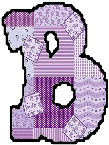 Purple Patchwork Letter B