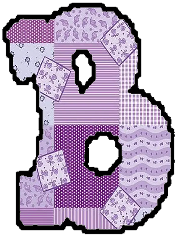 Purple Patchwork Letter B