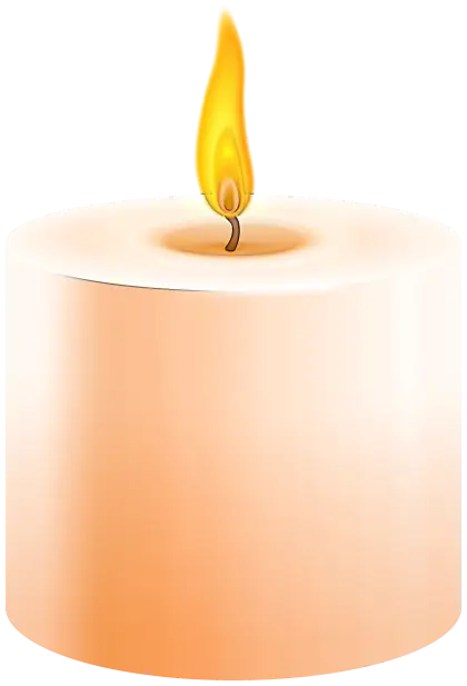 Simple Burning Candle Illustration