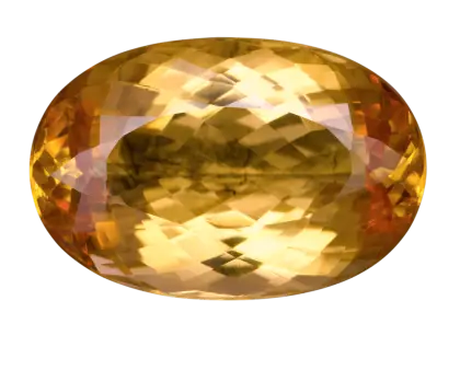 Golden Faceted Gemstone