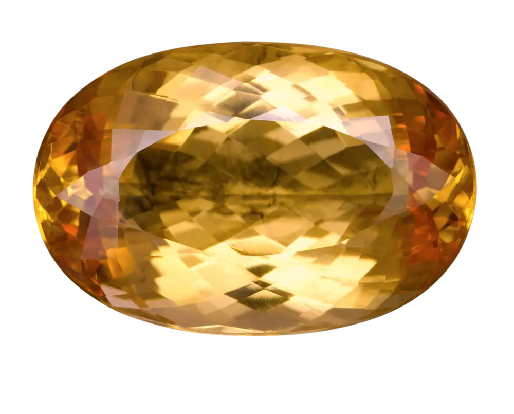 Golden Faceted Gemstone
