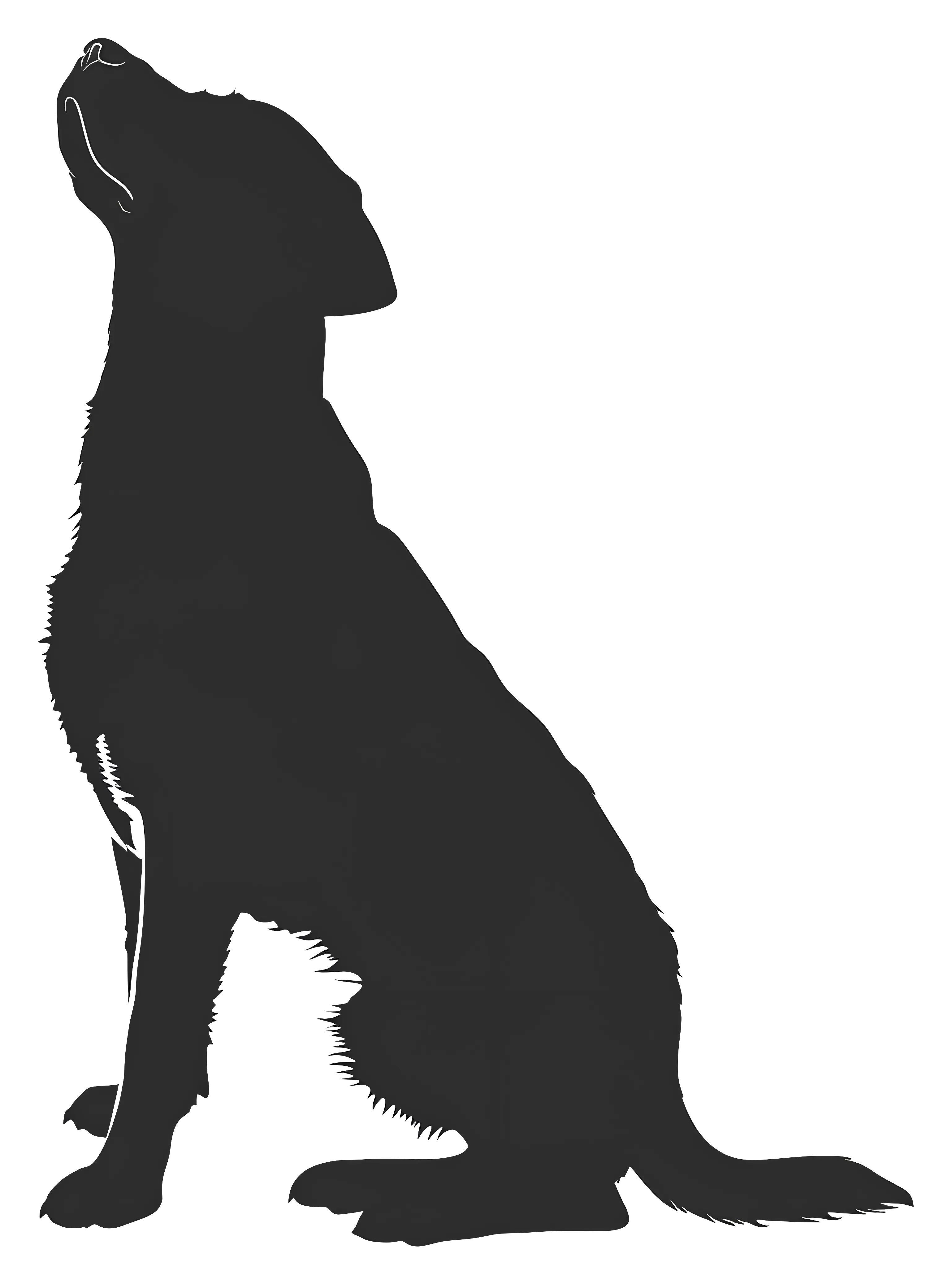 Black Dog Silhouette Artwork
