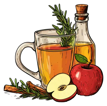 Apple Cider with Fresh Apple and Cinnamon