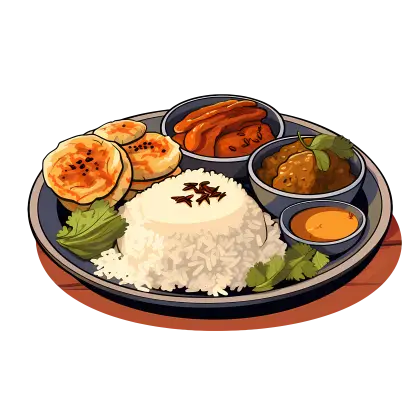 Delicious Rice Meal with Side Dishes