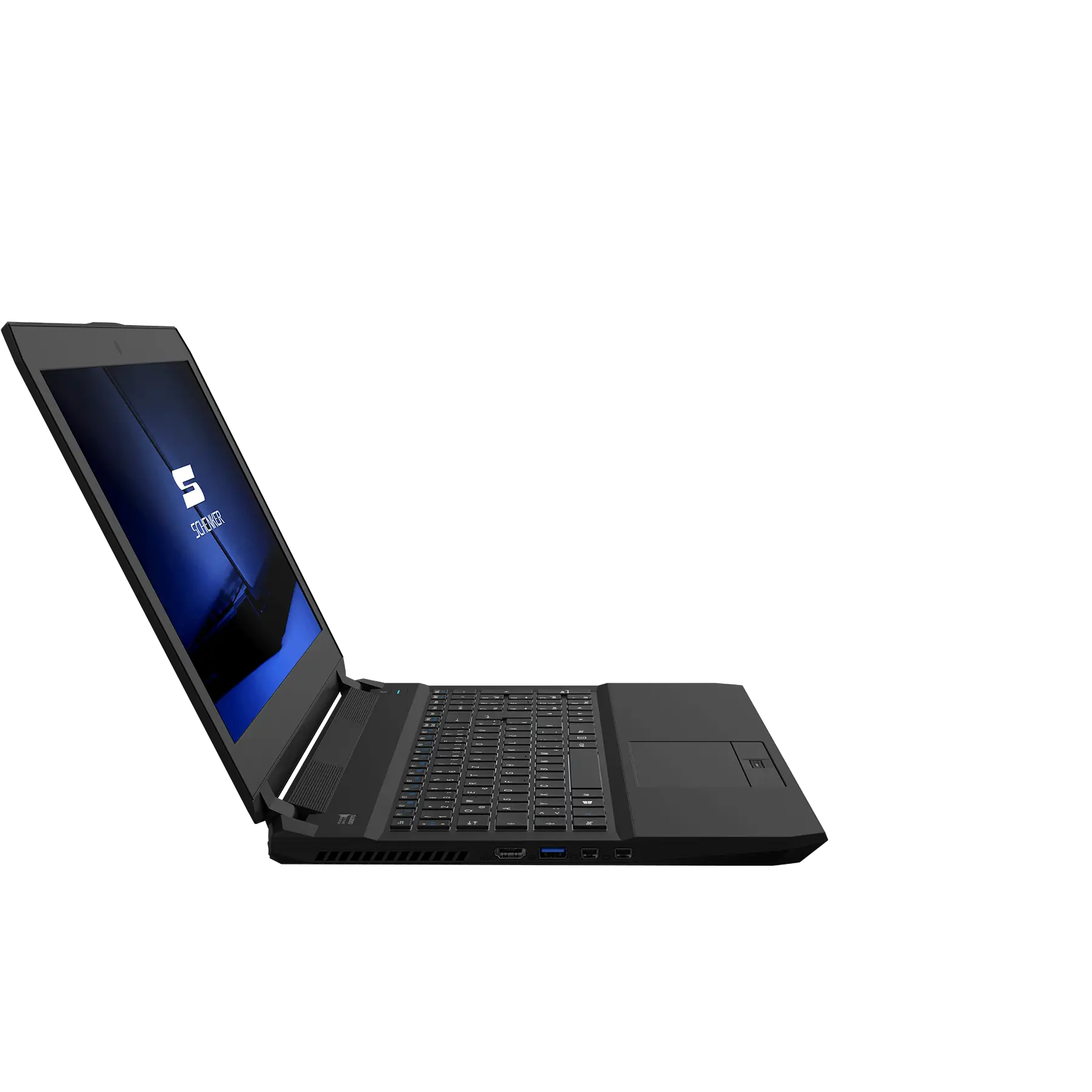 Black Laptop with Open Screen