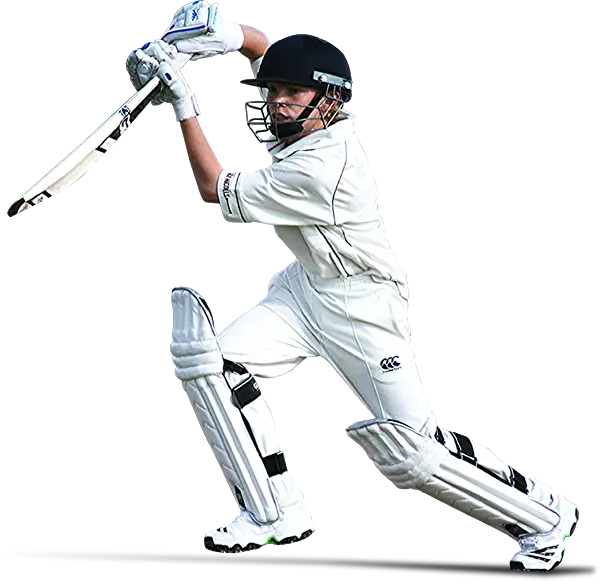 Cricketer in Action